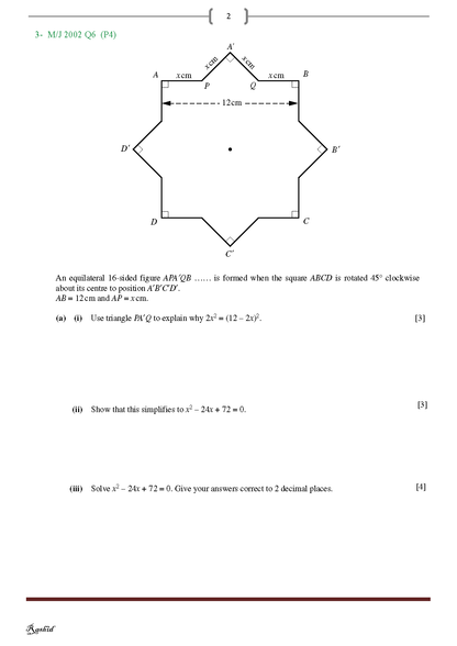Cambridge General Math , Practice Book -  Notes - Dr. Rashid Jebreel ( 2025 )