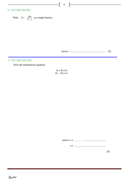 Cambridge General Math , Practice Book -  Notes - Dr. Rashid Jebreel ( 2025 )