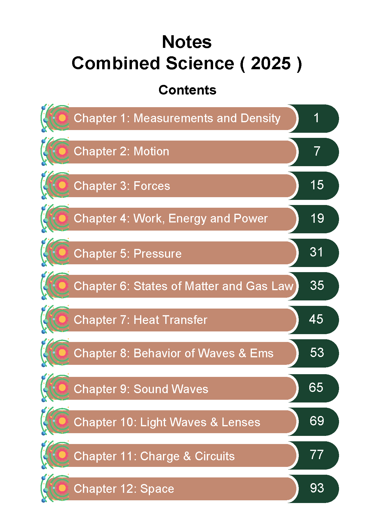 Cambridge O.L Combined Science (0653) Notes -  Ahmed Badran ( 2025 )