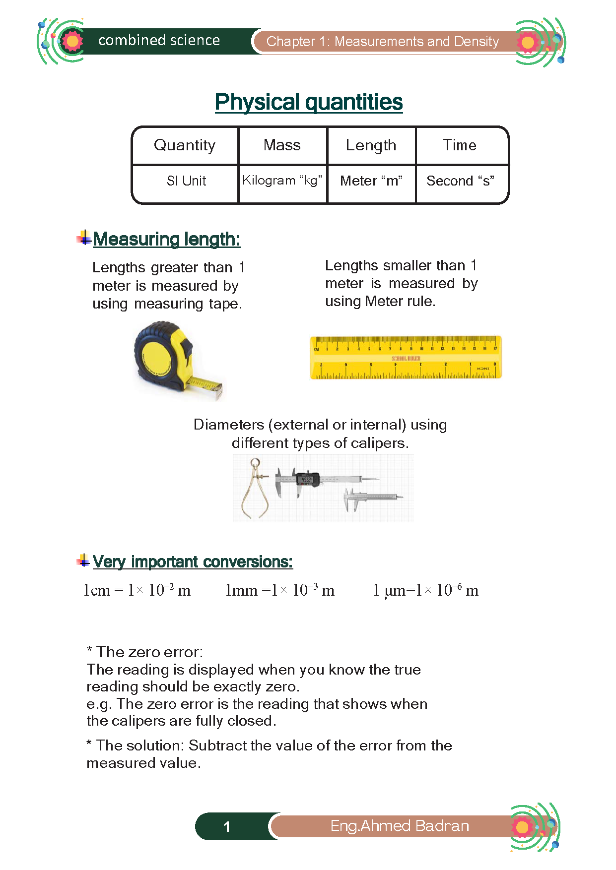 Cambridge O.L Combined Science (0653) Notes -  Ahmed Badran ( 2025 )