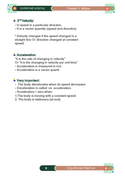 Cambridge O.L Combined Science (0653) Notes -  Ahmed Badran ( 2025 )