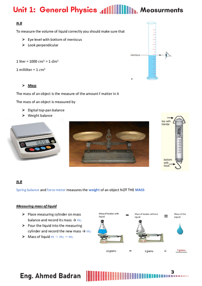 Cambridge Pre-IG  Physics (0625/0972) Notes -  Ahmed Badran