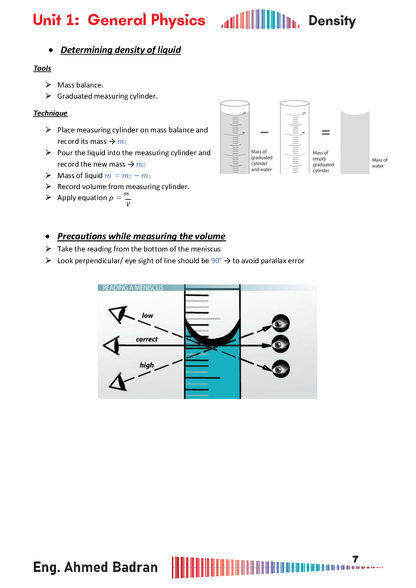 Cambridge Pre-IG  Physics (0625/0972) Notes -  Ahmed Badran