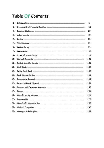 Cambridge O.L Accounting (0452/0985) Notes Ahmed Youssry