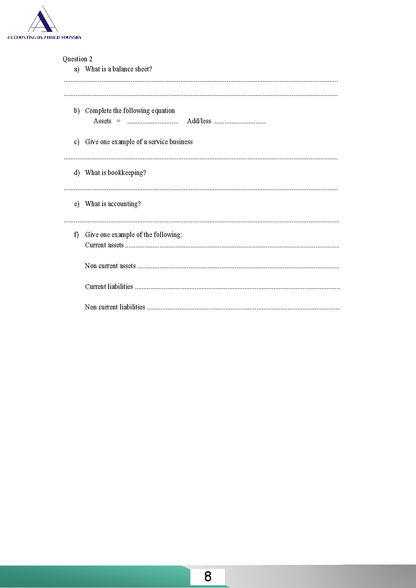 Cambridge O.L Accounting (0452/0985) Notes Ahmed Youssry