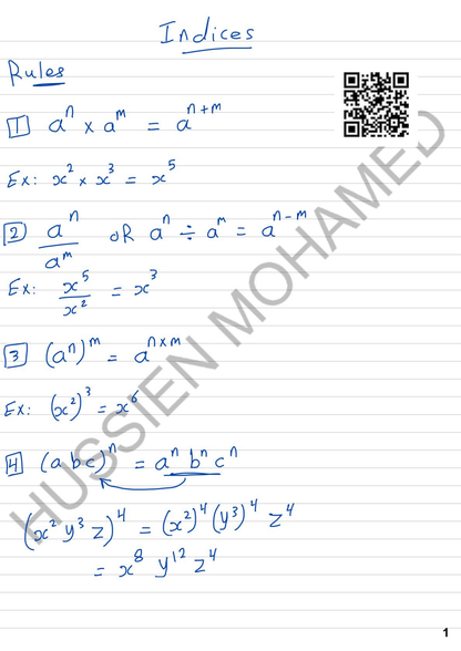 Edexcel O.L Maths A (4MA1/1H,2H) - Notes - Eng. Hussien Mohamed 2026