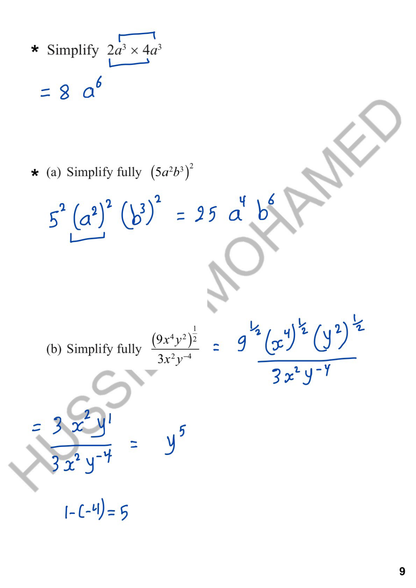 Edexcel O.L Maths A (4MA1/1H,2H) - Notes - Eng. Hussien Mohamed 2026