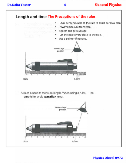 Cambridge O.L Physics (0625/0972) Notes - Dr. Dalia Yasser (2025)
