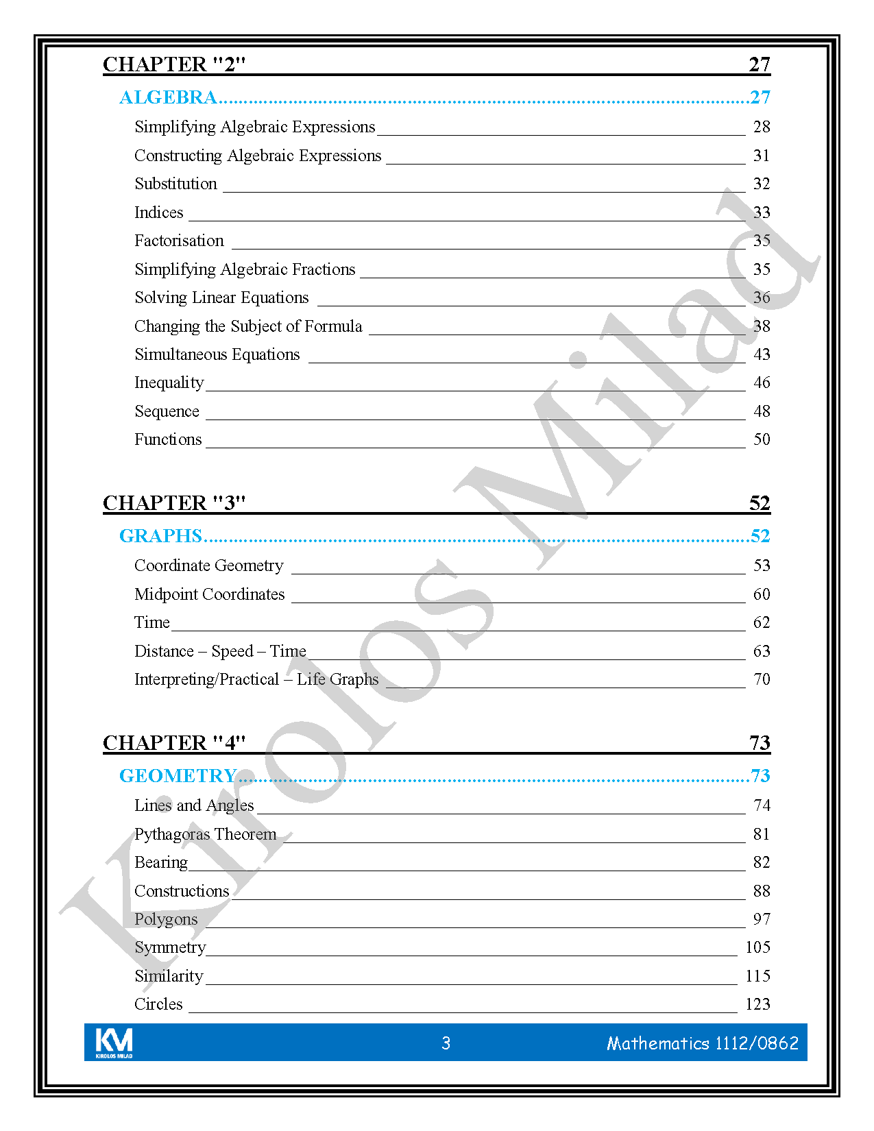 Cambridge Checkpoint 2  Maths Year 8 (1112-0862) Notes - Kirolos milad ( 2026 )