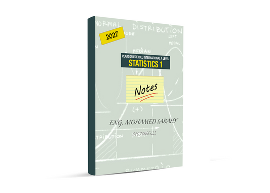 Edexcel A.S Maths WST01 – Statistics 1 | Study Notes | Eng. Mohamed Sabahy | 2026–2027