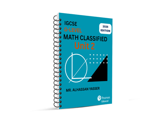 Edexcel O Level Maths A Modular Unit 2H Classified with Mark Scheme | Mr. Alhassan Yasser 2026-2027