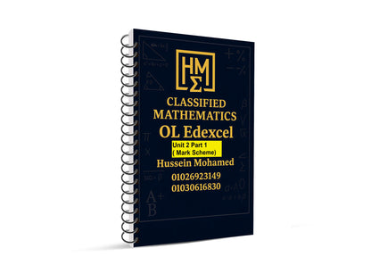 Edexcel O.L Maths Modular A (4MA1 / unit 2H) Classified With Mark Scheme (QR videos Answers) Dr. Hussein Mohamed 2026-2027
