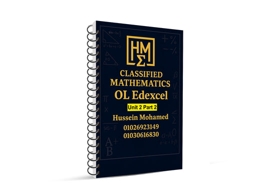 Edexcel O.L Maths Modular A (4MA1 / unit 2H) Classified With Mark Scheme (QR videos Answers) Dr. Hussein Mohamed 2026-2027