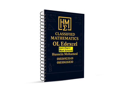 Edexcel O.L Maths Modular A (4MA1 / unit 2H) Classified With Mark Scheme (QR videos Answers) Dr. Hussein Mohamed 2026-2027