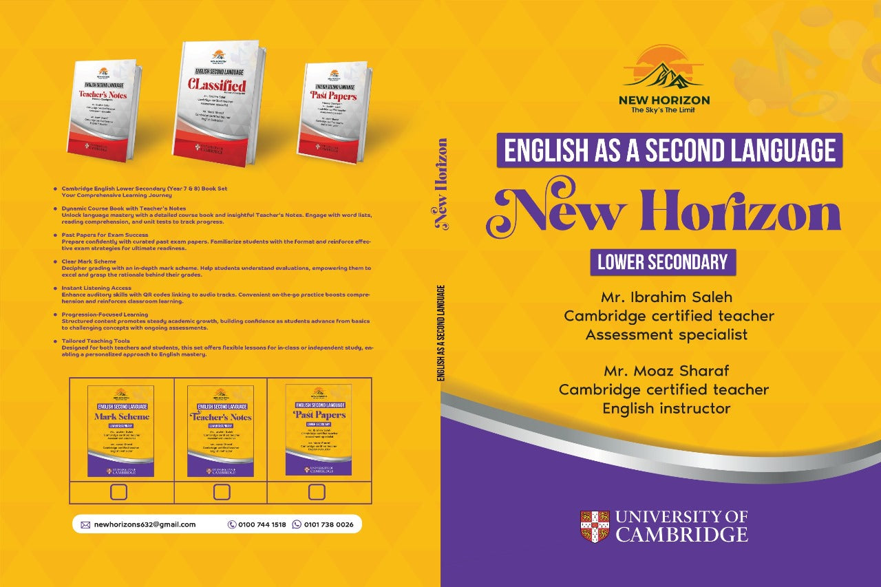 New Horizon Cambridge Primary (Y8) English as a Second Language (0876) Package (Notes-Classified-Past Papers)