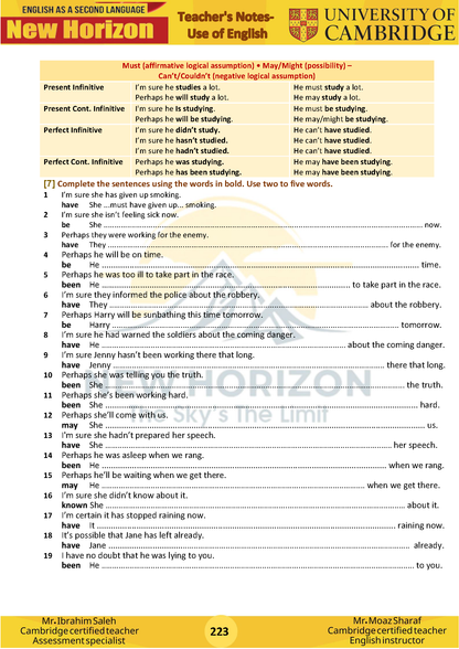 New Horizon Cambridge Primary (Y8) English as a Second Language (0876) Package (Notes-Classified-Past Papers)
