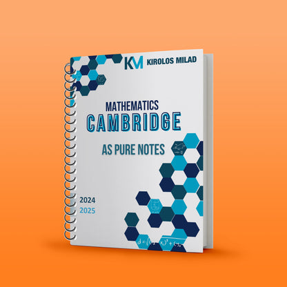Cambridge AS Math 9707 Pure, Mechanics Study Notes Kirolos milad 2026