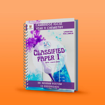 Cambridge Pre-IG Chemistry (0620/0971) Classified Paper: 1,3,6 With M.S Nouran Rostom 2026