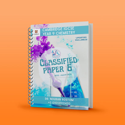 Cambridge Pre-IG Chemistry (0620/0971) Classified Paper: 1,3,6 With M.S Nouran Rostom 2026