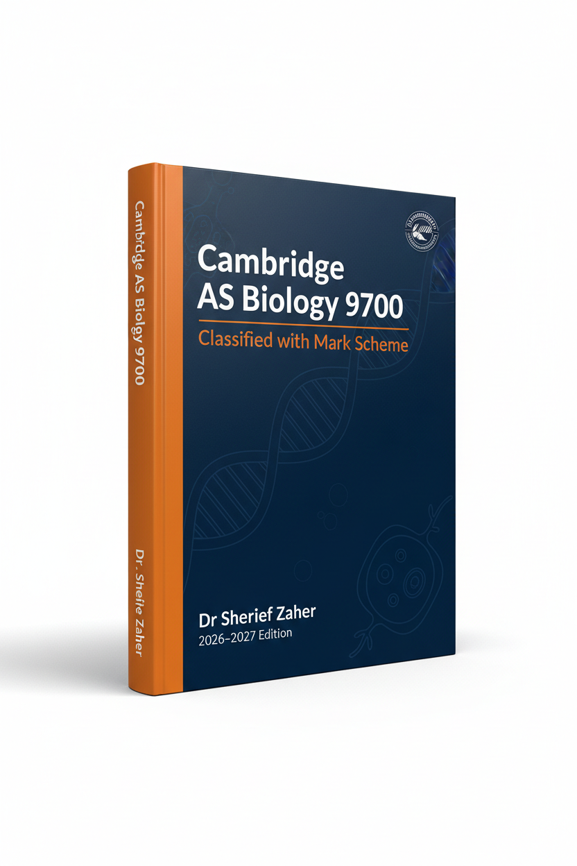 Cambridge AS Biology 9700 Classified Wih Mark Scheme | Dr. Sherief Zaher 2026-2027