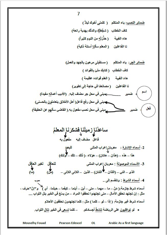 امتحانات Edexcel OL اللغة العربية كلغة أولى (4AA1) مصيلحي فؤاد