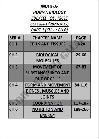 Edexcel OL Human Biology (4HB1) مصنف مع MS الجزء 1،2 ماهر جلال