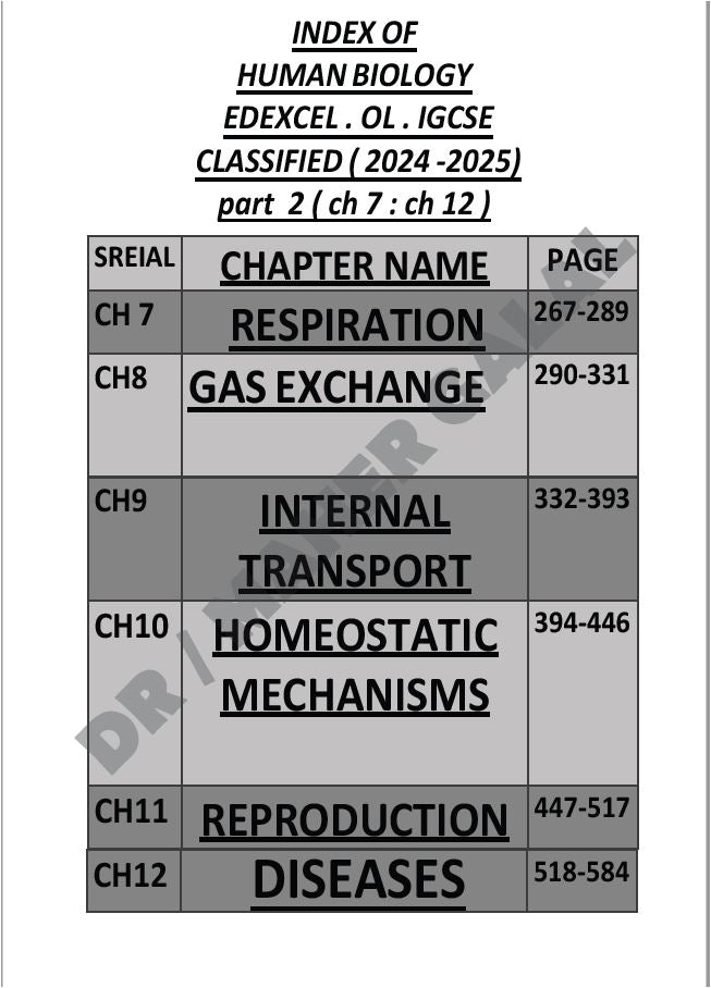 Edexcel OL Human Biology (4HB1) مصنف مع MS الجزء 1،2 ماهر جلال
