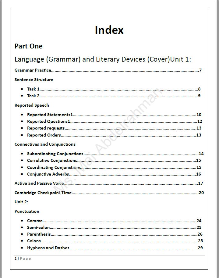 Cambridge Checkpoint Year 8  English (0861) - Classified With MS Mai Abdelrahman