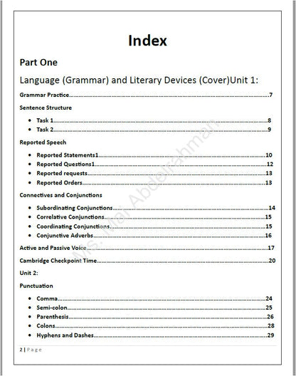 Cambridge Checkpoint Year 8  English (0861) - Classified With MS Mai Abdelrahman