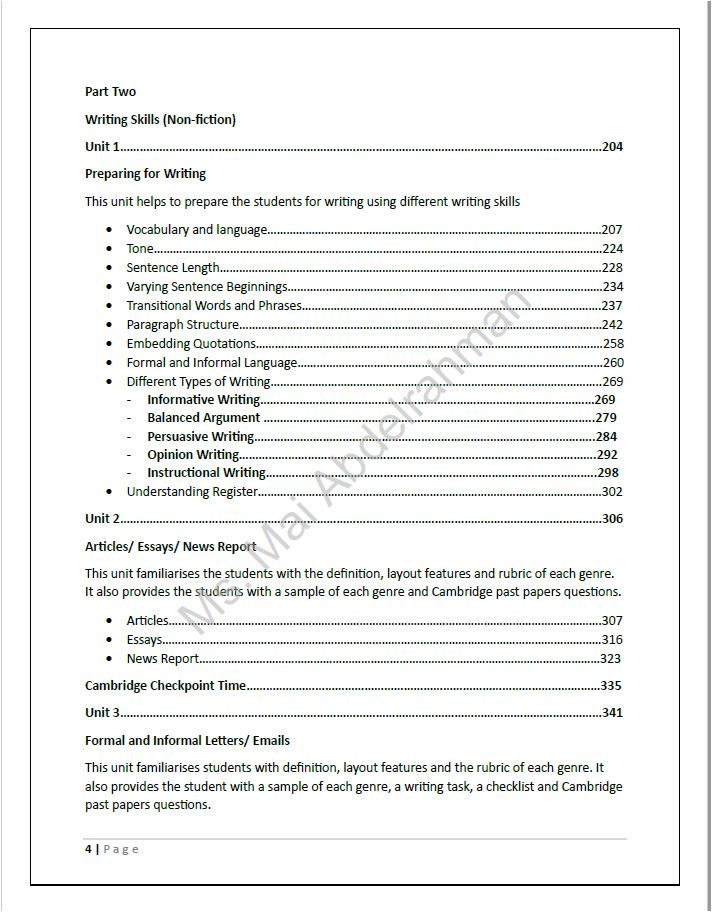 Cambridge Checkpoint Year 8  English (0861) - Classified With MS Mai Abdelrahman
