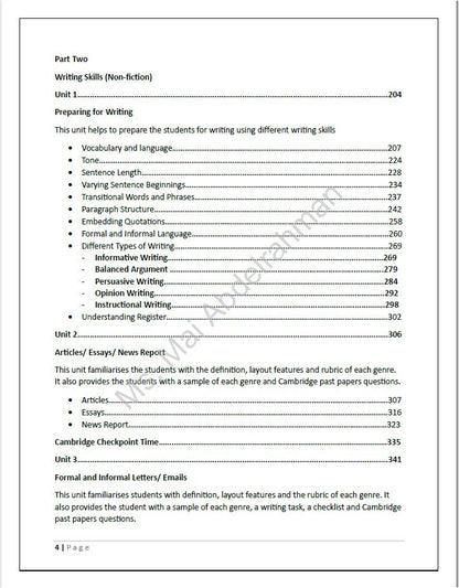 Cambridge Checkpoint Year 8  English (0861) - Classified With MS Mai Abdelrahman
