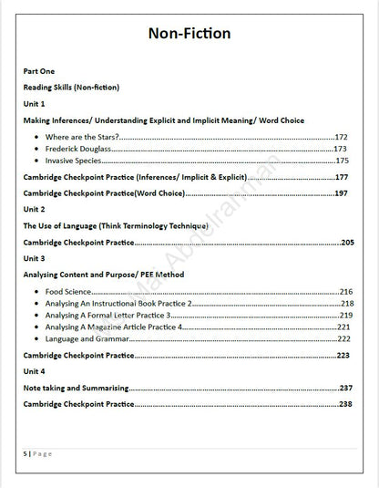 Cambridge Checkpoint Year 8  English (0861) - Classified With MS Mai Abdelrahman
