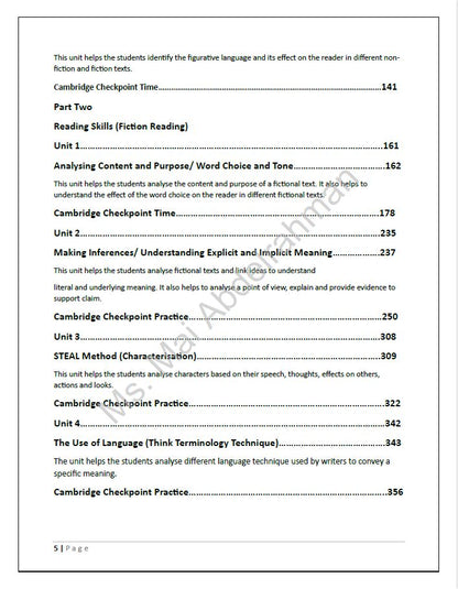 Cambridge Checkpoint Year 8  English (0861) - Classified With MS Mai Abdelrahman