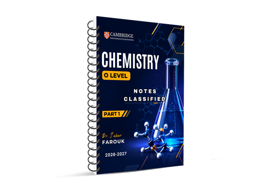 Cambridge O.L Chemistry (0620/0971) Study Notes , Classified  Dr. Sahar Farouk