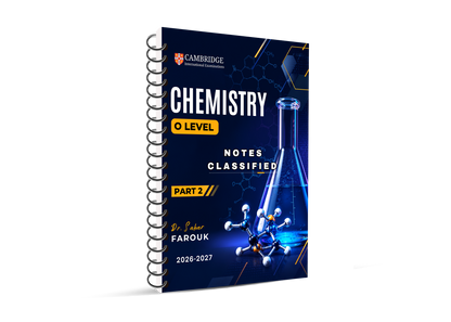 Cambridge O.L Chemistry (0620/0971) Study Notes , Classified  Dr. Sahar Farouk