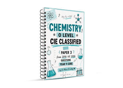 Cambridge Pre-IG Chemistry (0620/0971) Study Notes , Classified Dr. Mona elleithy 2026-2027