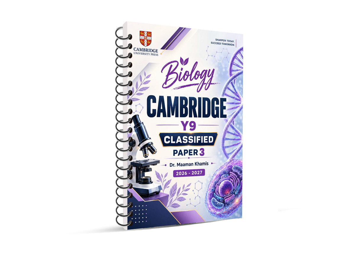 Cambridge Year 9 Biology (0610/0970) Classified With QR Mark Scheme| Dr. Maaman Khamis 2026-2027