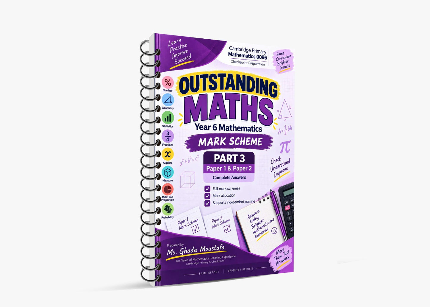 Cambridge Primary Year 6 (0096) Maths – Classified Paper 1 & 2 with  Mark Scheme by Ms Ghada Moustafa (2026–2027 Edition)