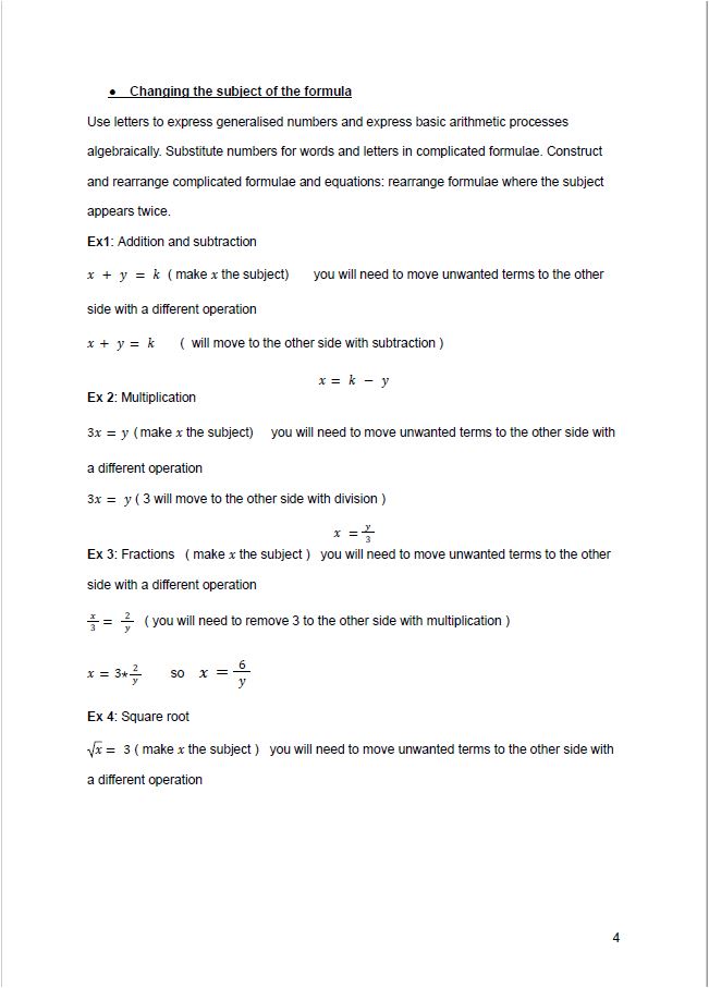 حزمة Edexcel OL Maths A (4MA1) ملاحظات، مصنفة، أوراق امتحانات سابقة، المهندسة سارة جعفر