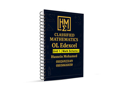 Edexcel O.L Maths Modular A (4MA1 / unit 1H) Classified With Mark Scheme (QR videos Answers) Dr. Hussein Mohamed 2026-2027