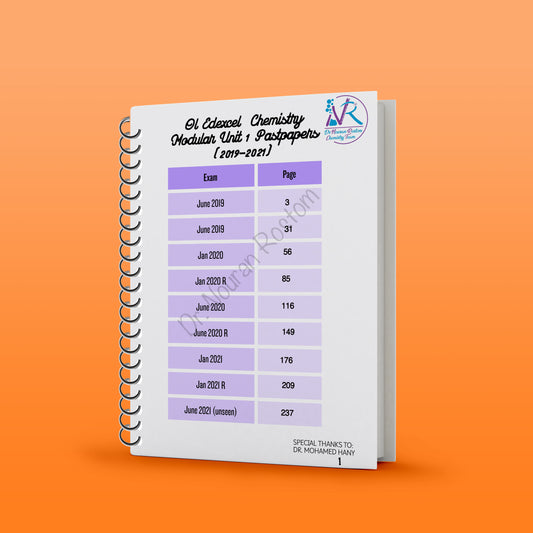 Edexcel O.L Chemistry (4CH1) Modular Unit 1 Past Papers With Mark Scheme Nouran Rostom 2026