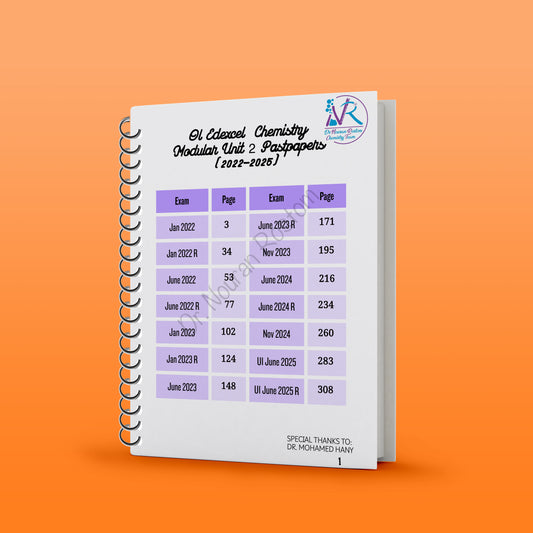 Edexcel O.L Chemistry (4CH1) Modular Unit 2 Past Papers With Mark Scheme Nouran Rostom 2026