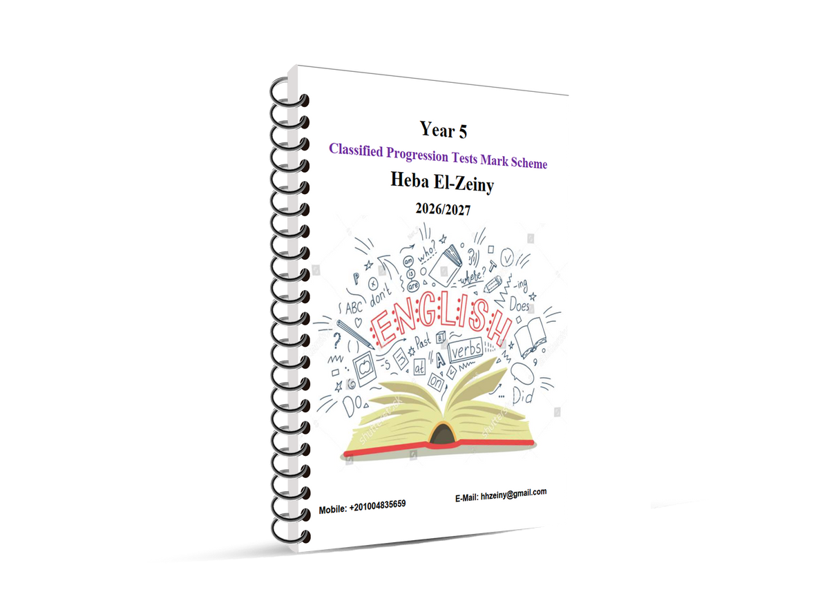 Cambridge Primary Year 5 English (0844/0058  Classified with Mark Scheme Dr. Heba El-Zeiny 2026-2027