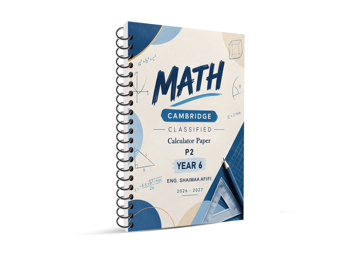 Cambridge (Year 6) Math Classified With QR MS P: 1,2 Eng. Shaimaa Afifi 2026- 2027