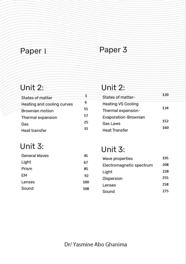 Cambridge Pre-IG Physics (0625/0972) Classified,Past Papers Paper 6 2019-2024 All Variants Yasmine abo Ghanima