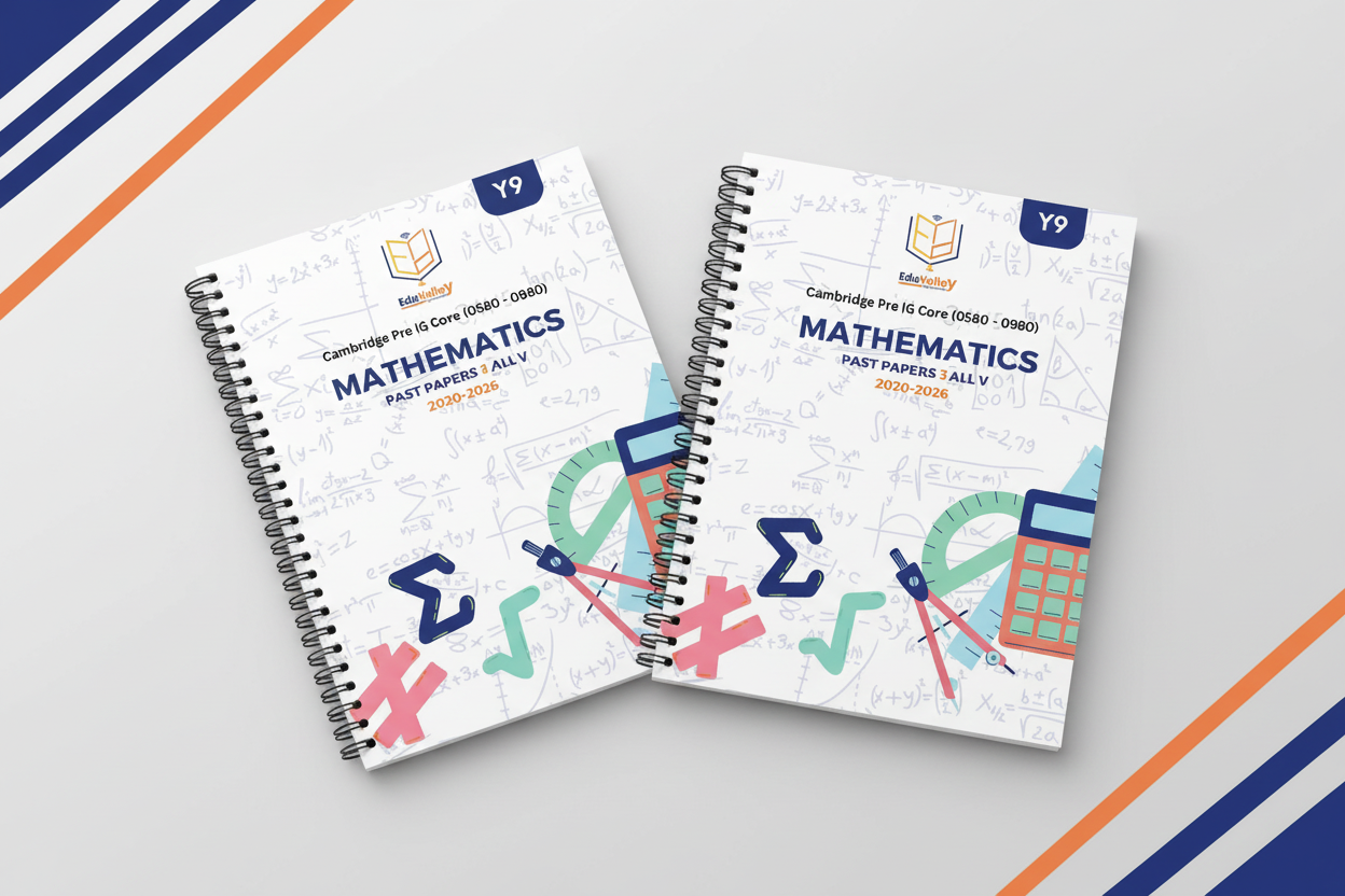 Year 9 Mathematics Past Papers Coil-Bound Books Mockup