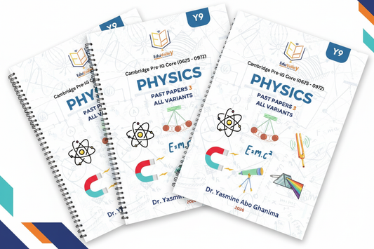 Year 9 Physics Past Papers 3-Book Coil-bound Mockup