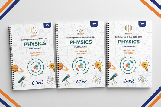 Year 9 Physics Past Papers Coil-Bound Books Mockup