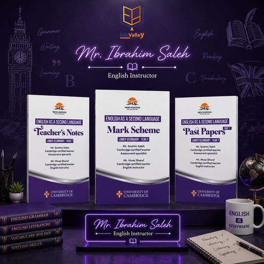 Cambridge Year 7 English as a Second Language (0876) Package (Notes-Classified-Past Papers) New Horizon 2026-2027