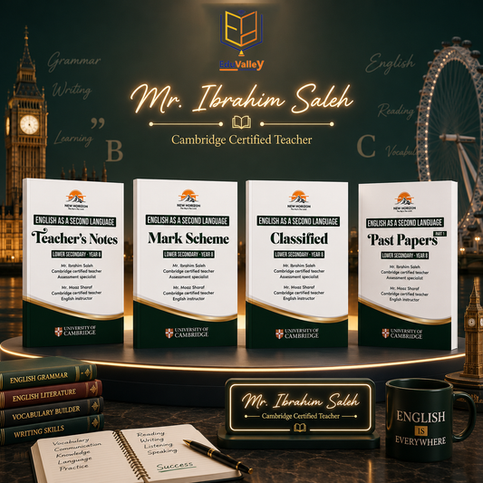 Cambridge Year 8 English as a Second Language (0876) Package (Notes-Classified-Past Papers) New Horizon 2026-2027